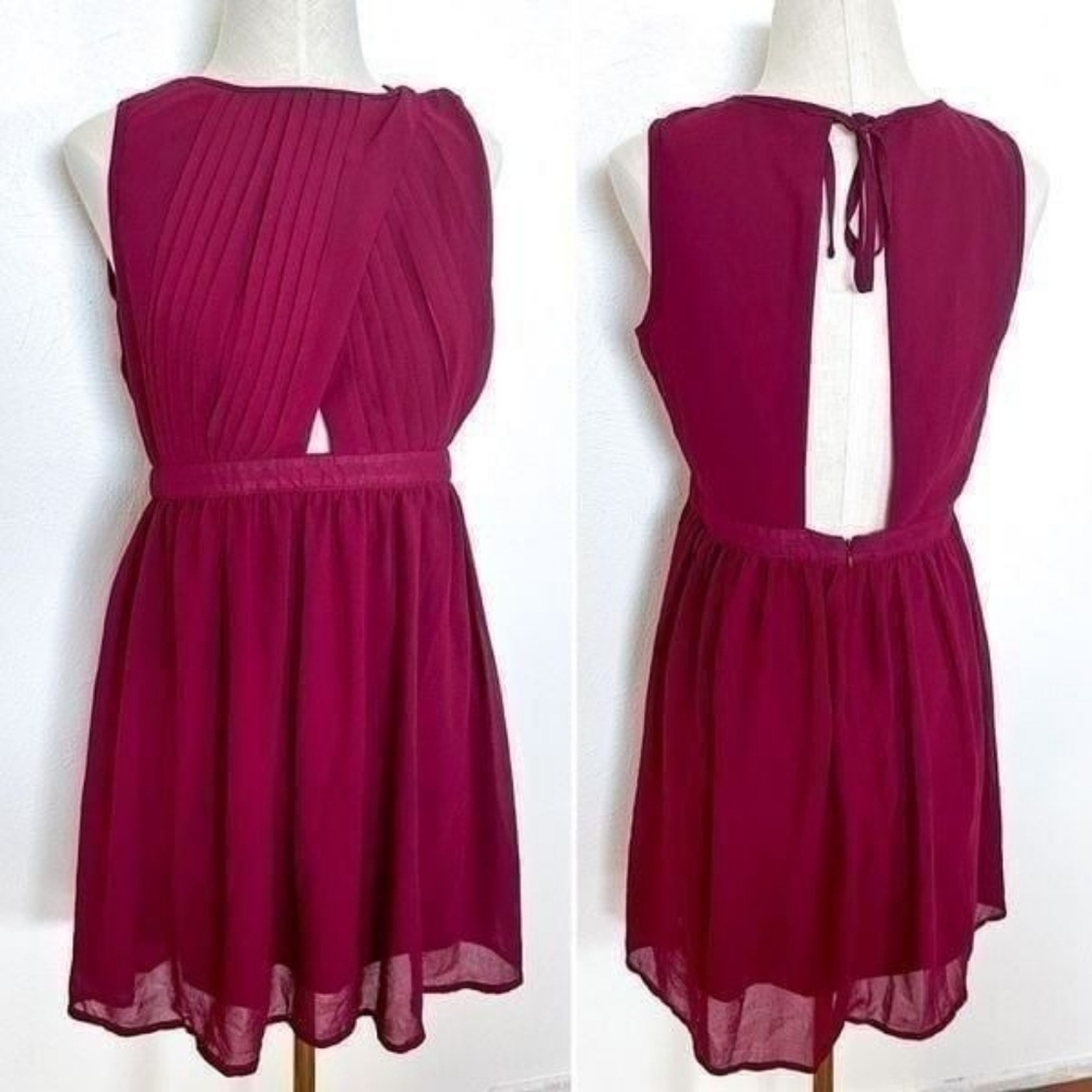 Elegant Burgundy Dress - Picture 1 of 7